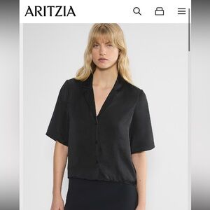 Aritzia Wilfred Beso Satin Shirt